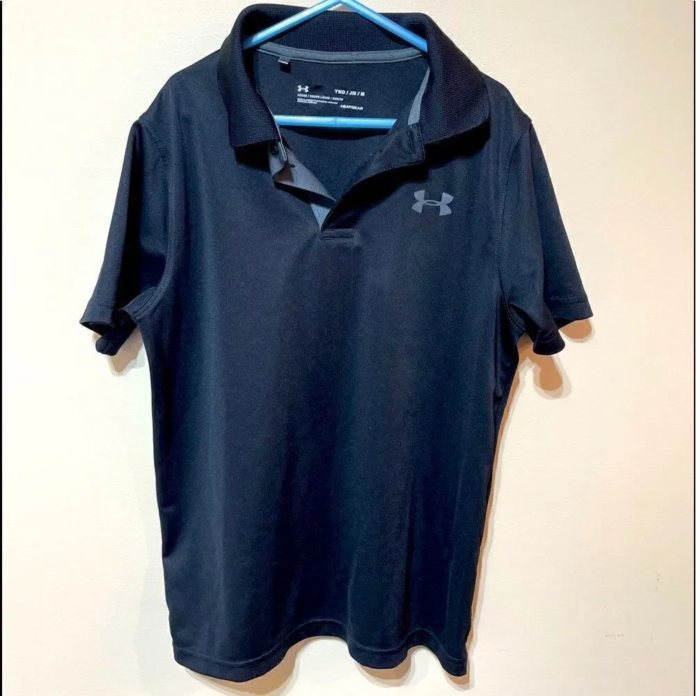 Boys Under Armour Polo Shirt size Med Loose fit